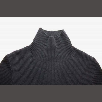 CFCL CUPRO RIB LONG BELL SLEEVE TOP NAVY 1 CF006KN055 キュプラ リブ ロング ベル スリーブ トップ ネイビー ハイネック ●250401 CFCL CUPRO RIB LONG BELL SLEEVE TOP NAVY 1 CF006KN055 CUPRA
