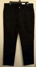 George Men's 36x32 Premium Straight 5 Pocket Pants BLACK Stretch 10725