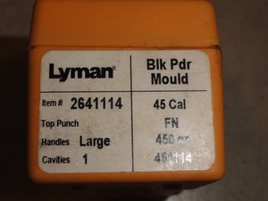 Lyman Single Cavity Bullet Mould, MPN 451114