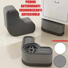 Set 4 Piedini antivibrazione antirumore antiscivolo piedi  lavatrice universale