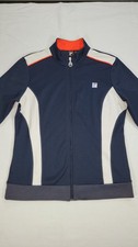 Vintage FILA Sport Women's Full Zip Track Jacket Navy White Orange