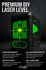 Laser Level with Bright Green Cross Line Self Leveling Measure Tool TTRP