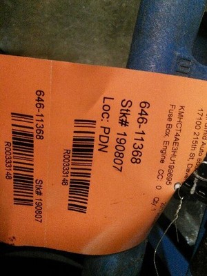 Fuse Box Engine Compartment Sedan Fits 15-17 ACCENT 333148