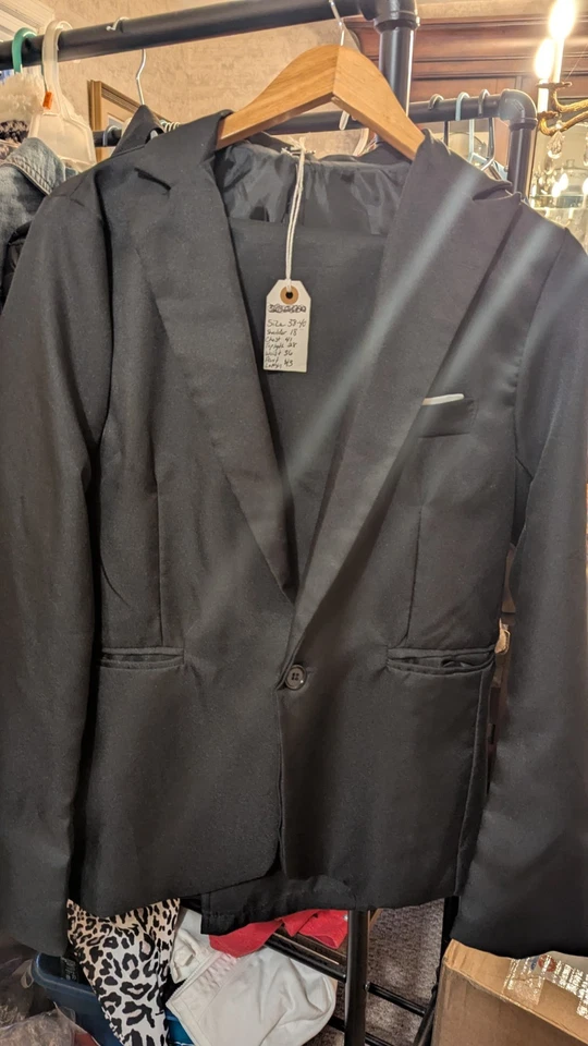 Nuevo Traje de Caballero/Esmoquin Negro Hombre/Niño Disfraz Foto 2 de 4