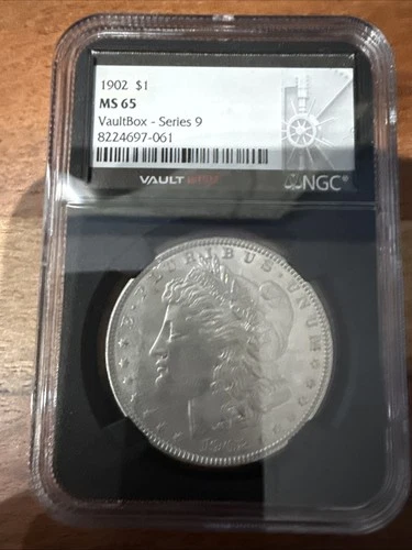 1902 Morgan Silver Dollar MS65 NGC Vault Box VAULTBOX