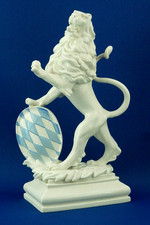 E A Rauch Porzellan LÖWE mittelalterlicher Schild Wappen Nymphenburg 1900 XX