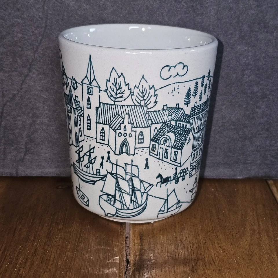 Vintage Bjorn Wiinblad Nymolle Art Faience Plate & Cup Set 2 Pieces 4006 Denmark - Image 2 of 4