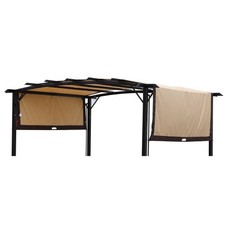 Ersatzdach Pergola 12 x 9 Fuß Beige wasserdichte Markise Terrasse