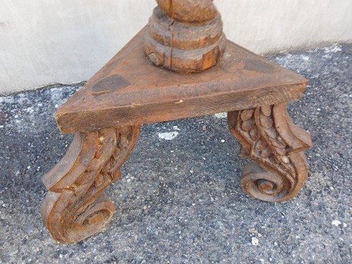 LEGGIO RUSTICO MONTANARO RICCO DI INTAGLI - COLONNA TORCIGLIONE - 1940 EMILIA - Foto 5 di 22