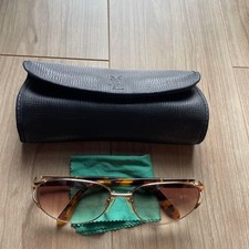Gold Oval Sunglasses With