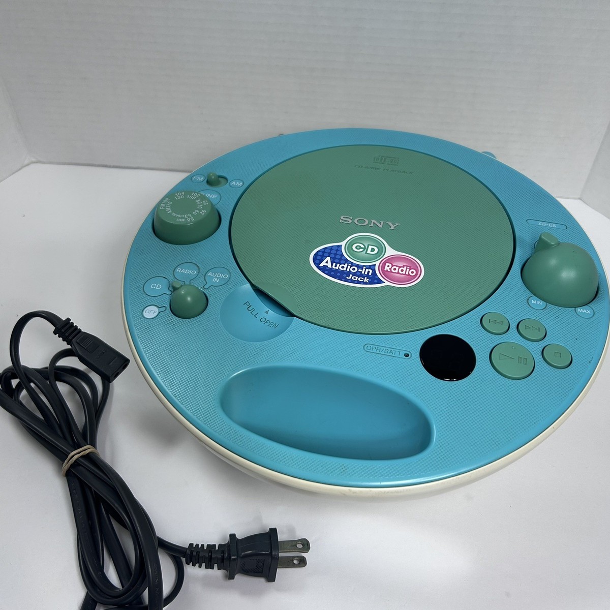 Sony ZS-E5 TEAL CD Player AM/FM Radio Stereo Portable Boombox Teal