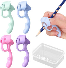 4er-Set Stiftehalter Kinder Hilfe - Ergonomische Schreibhilfe für Stift Kinder (