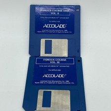 1986 APPLE IIGS FAMOUS COURSE DISK VOL 2  3 Accolade Floppy Disk Rare Vintage