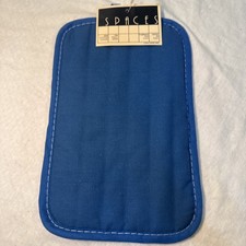 Vintage SPACES Blue Potholder Hot Pad Made in USA Cotton Blend NOS NWT