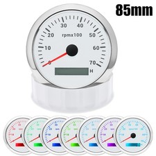 85mm Boat Marine Tachometer 0-7000RPM Diesel Engine Tacho Gauge with Hourmeter