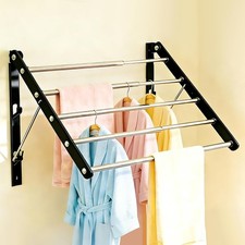 Wall Mounted Drying Rack Pre-Install Adjustable Width 13-23 Inch 60 lbs Heavy