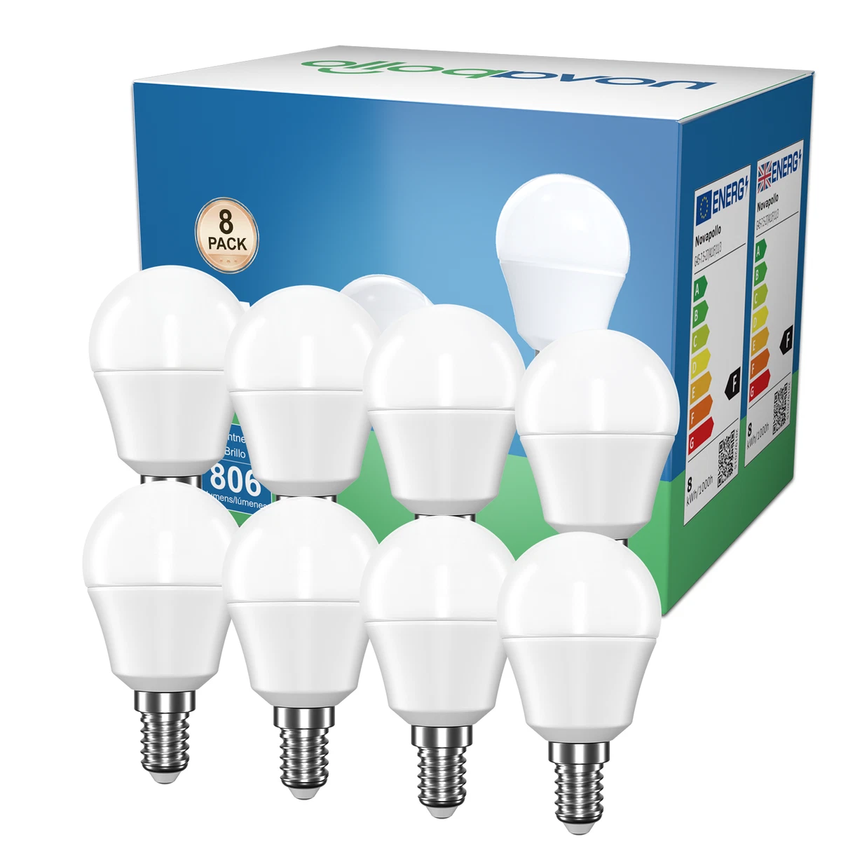 Lampadina Led E14 7W Bianco Naturale 4000K Serie G45 AIGOSTAR 186647 - Foto 3