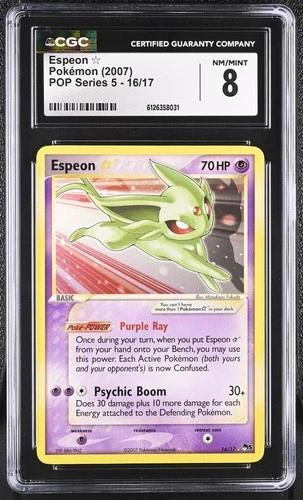 CGC 8 Espeon Gold Star 2007 POP Series 5 16/17 Pokemon Card