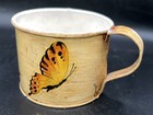 Vintage HAND-PAINTED Butterfly Motif  TIN CUP Signed Jackie — photo 2