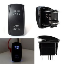 Spot Lights 5-pin Spst Onoff Blue Led Indicator Rocker Switch For Fog Drl Lamps