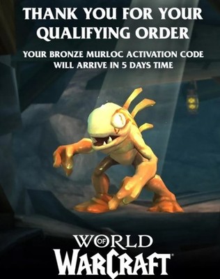 WoW Bronze Murloc Pet Drrrdgl World of Warcraft Blizzard Promotion Thrrrdgl