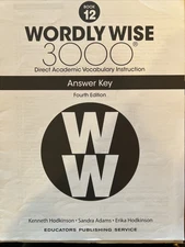 Worldly Wise Answer Key Book 12 Fourth Edition Paperback