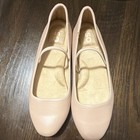 SO Women's Beige Ballet Flat Slip-On Round Toe Memory Foam Faux Leather 6 — photo 5
