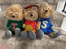 Vintage 1983 Alvin and the Chipmunks Large Plush Set of 3 Alvin, Simon, Theodore