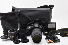Nikon D5300 DSLR Black w/ 18-55mm VR II  55-300mm ED VR Lens Kit From Japan