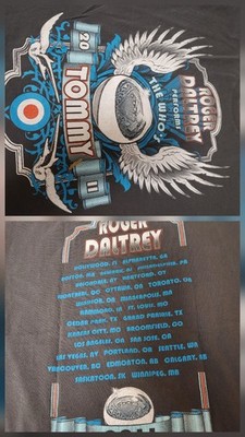 Roger Daltrey Performs The Who's Tommy 2011 Tour Shirt Size L Used