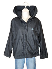 adidas Black Fleece Lined Full Zip Hoodie Jacket Womens Size L Large R3