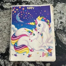 Vintage 90s Lisa Frank journal W/ Puffy/ Scratch & Sniff / variety of Stickers s