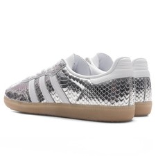 adidas Originals SAMBA OG Women's Shoes IH9016 Silver Metallic Cloud White / Gum