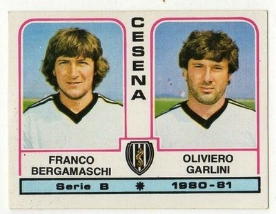 figurine PANINI FOOTBALLERS 1980/81 number 360 CESENA BERGAMASCHI GARLINI