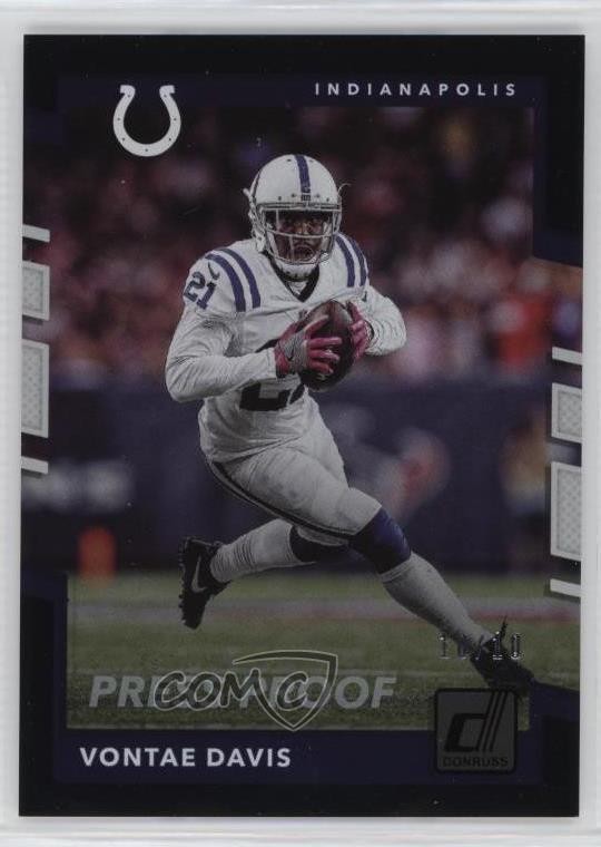 2017 Panini Donruss Press Proof Black 10/10 Vontae Davis #136 7iu