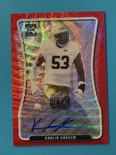 2020 Leaf Metal Draft Khalid Kareem RC Red Wave SSP Auto Notre Dame 3/3🔥🔥