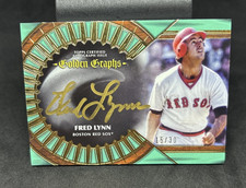 Fred Lynn Auto 2023 Topps Five Star - Golden Graphs #GG-FL Aqua /30 Red Sox