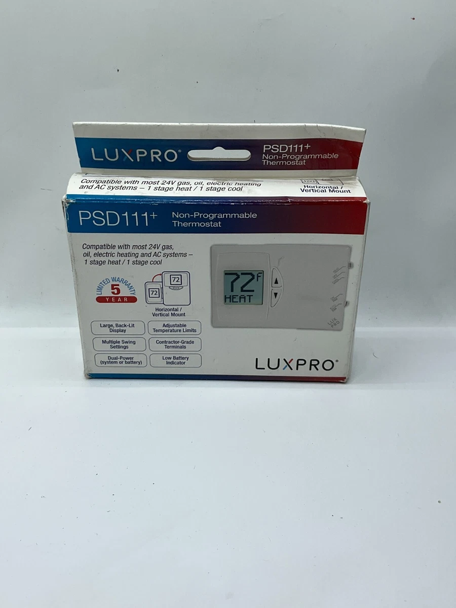 QTY 1) LUXPRO PSD 111+ NON PROGRAMMABLE THERMOSTAT - FAST SHIPPING  21079031115 | eBay