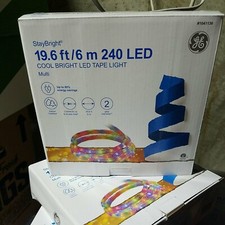 GE StayBright 240-Light 19.6-ft Multicolor Integrated LED Christmas Tape Lights