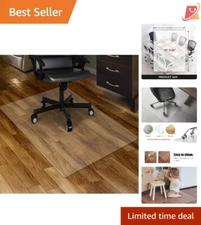 Clear PVC Chair Mat 46x60 for Hardwood Floor Protection Anti-Slide Office Home