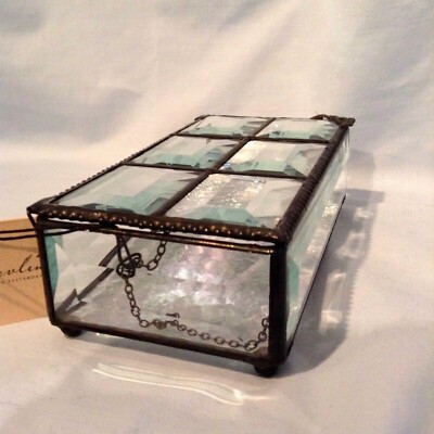 J. Devlin Glass Box Beveled Multi Piece w/ Filigree 6 1/4'' x 3 3/8'' x 2'' $64.99