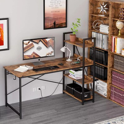Industrieller wendbarer Arbeitszimmer Schreibtisch Arbeitsplatz PC UK-Steckdose USB