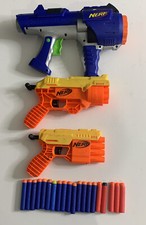Nerf Lot Of 3 Dart Tag Rotating Nerf Gun Alpha Strike 2 Toy Blasters
