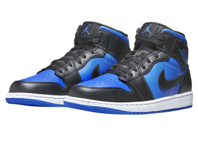 Size 9 - Air Jordan 1 Mid Black Royal Blue for sale online Size 9 - Air Jordan 1 Mid Black Royal Blue for sale online