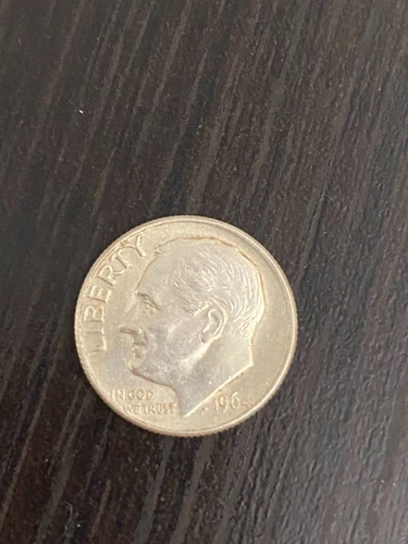 ROOSEVELT DIME 1964 COIN - AU(About Uncirculated) with 90% Silver & 10% Copper
