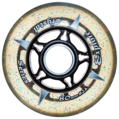 Inliner Wheels Explore - Crystal  Night  80mm / 82A reflektierend, 4er Set