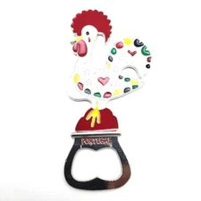 Portugal Metal Bottle Opener Fridge Magnet Barcelos Rooster Travel Souvenir Gift
