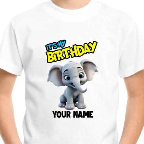 T-shirt personnalisé animaux mignon enfants jungle zoo anniversaire enfants garçons tee-shirt - Photo 4 sur 36