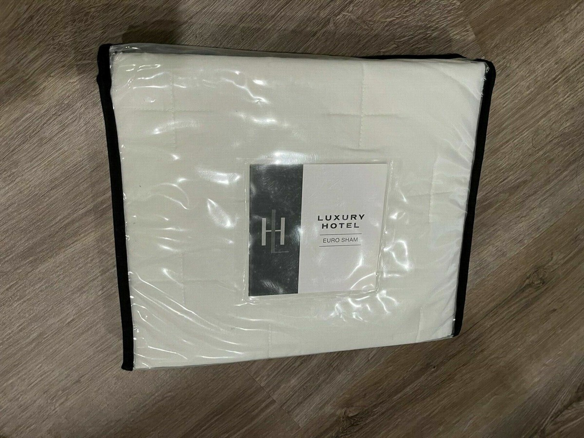 Luxury Hotel Plaza Euro White Sham Pillow Cover NEW OTHER