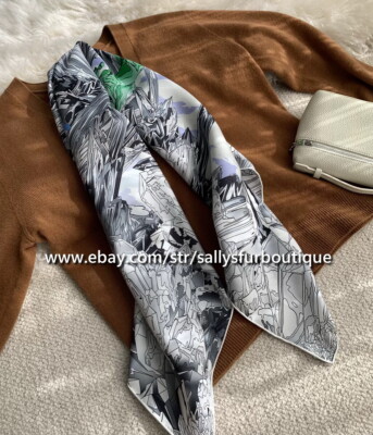 Sallys Crystal Print 18 Momme Twill Silk Wrap Scarf Stole Double Face Shawl 35''
